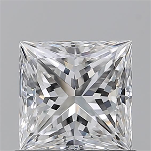 Picture of Natural Diamond 0.90 Carats, Princess with  Cut, E Color, VVS2 Clarity and Certified by GIA