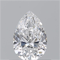 Diamante Natural 0.55 quilates, De pera , Color E, claridad VVS2 y certificado GIA