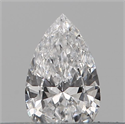 Natural Diamond 0.13 Carats, Pear with  Cut, D Color, VS2 Clarity and Certified by IGI