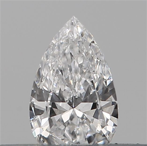 Picture of Natural Diamond 0.13 Carats, Pear with  Cut, D Color, VS2 Clarity and Certified by IGI