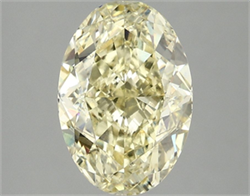 Picture of Lab Grown Diamond 3.08 Carats, Oval with  Cut, Fancy Intense Yellow Color, VS2 Clarity and Certified by IGI