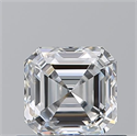 Natural Diamond 0.71 Carats, Asscher with  Cut, E Color, VVS1 Clarity and Certified by GIA