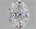 Natural Diamond 1.50 Carats, Oval with  Cut, D Color, SI2 Clarity and Certified by GIA