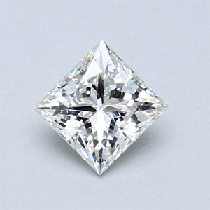 Picture of Natural Diamond 0.54 Carats, Princess with  Cut, I Color, VVS2 Clarity and Certified by GIA