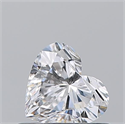 Natural Diamond 0.50 Carats, Heart with  Cut, D Color, SI2 Clarity and Certified by GIA