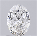 Natural Diamond 0.72 Carats, Oval with  Cut, F Color, SI1 Clarity and Certified by GIA