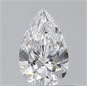 Natural Diamond 0.60 Carats, Pear with  Cut, D Color, VS2 Clarity and Certified by GIA