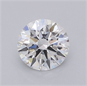 Lab Grown Diamond 1.04 Carats, Round with Ideal Cut, D Color, VVS2 Clarity and Certified by IGI