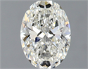 Natural Diamond 0.90 Carats, Oval with  Cut, H Color, VS2 Clarity and Certified by GIA
