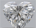 Natural Diamond 0.40 Carats, Heart with  Cut, E Color, VS2 Clarity and Certified by GIA