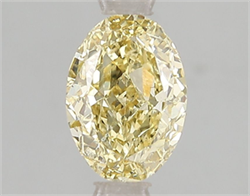 Picture of Lab Grown Diamond 1.50 Carats, Oval with  Cut, Fancy Intense Yellow Color, VS2 Clarity and Certified by IGI