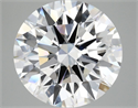 Lab Grown Diamond 6.09 Carats, Round with Ideal Cut, E Color, VVS2 Clarity and Certified by IGI