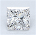 Natural Diamond 2.01 Carats, Princess with  Cut, E Color, SI1 Clarity and Certified by GIA