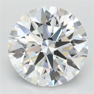 Picture of Lab Grown Diamond 2.79 Carats, Round with Ideal Cut, D Color, IF Clarity and Certified by IGI
