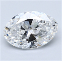 Diamante Natural 1.70 quilates, Ovalado , Color D, claridad VS2 y certificado GIA