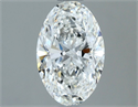 Natural Diamond 1.30 Carats, Oval with  Cut, F Color, VS1 Clarity and Certified by GIA