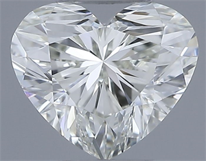 Picture of Natural Diamond 0.57 Carats, Heart with  Cut, I Color, VVS1 Clarity and Certified by IGI