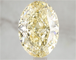 Picture of Lab Grown Diamond 3.09 Carats, Oval with  Cut, Fancy Intense Yellow Color, VS1 Clarity and Certified by IGI