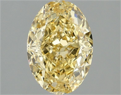 Picture of Lab Grown Diamond 1.99 Carats, Oval with  Cut, Fancy Vivid Yellow Color, VS1 Clarity and Certified by IGI