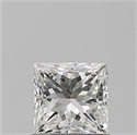 Natural Diamond 0.80 Carats, Princess with  Cut, H Color, VVS2 Clarity and Certified by GIA