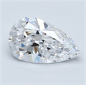 Diamante Natural 1.87 quilates, De pera , Color D, claridad SI1 y certificado GIA