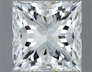 Picture of Natural Diamond 1.00 Carats, Princess with  Cut, H Color, IF Clarity and Certified by IGI