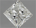 Natural Diamond 0.70 Carats, Princess with  Cut, J Color, VS2 Clarity and Certified by GIA