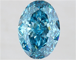 Picture of Lab Grown Diamond 2.58 Carats, Oval with  Cut, Fancy Vivid Blue Color, VS1 Clarity and Certified by IGI