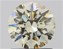 Natural Diamond 1.09 Carats, Round with Excellent Cut, K Color, IF Clarity and Certified by IGI