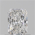 Natural Diamond 0.53 Carats, Radiant with  Cut, F Color, VS1 Clarity and Certified by GIA