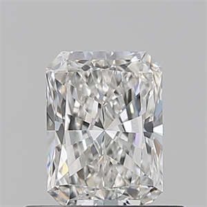 Picture of Natural Diamond 0.53 Carats, Radiant with  Cut, F Color, VS1 Clarity and Certified by GIA