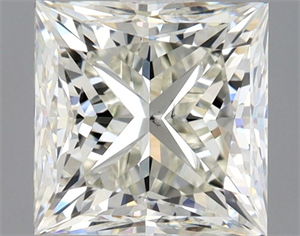 Picture of Natural Diamond 1.00 Carats, Princess with  Cut, K Color, SI1 Clarity and Certified by GIA