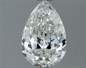 Picture of Natural Diamond 1.01 Carats, Pear with  Cut, H Color, IF Clarity and Certified by IGI