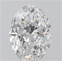Natural Diamond 1.30 Carats, Oval with  Cut, D Color, SI2 Clarity and Certified by GIA