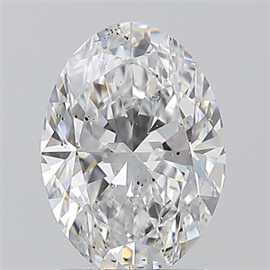 Picture of Natural Diamond 1.30 Carats, Oval with  Cut, D Color, SI2 Clarity and Certified by GIA