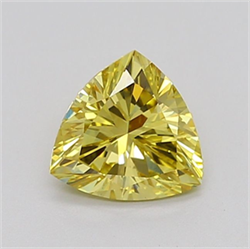 Picture of Lab Grown Diamond 1.21 Carats, TRIANGULAR with  Cut, Fancy Yellow Color, VS1 Clarity and Certified by IGI
