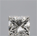 Natural Diamond 0.53 Carats, Princess with  Cut, H Color, VVS1 Clarity and Certified by IGI