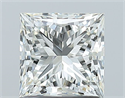 Natural Diamond 1.10 Carats, Princess with  Cut, H Color, VS1 Clarity and Certified by IGI