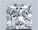 Natural Diamond 1.03 Carats, Princess with  Cut, E Color, VVS2 Clarity and Certified by GIA