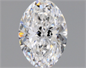 Natural Diamond 0.61 Carats, Oval with  Cut, D Color, VVS1 Clarity and Certified by GIA
