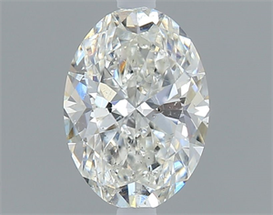 Picture of Natural Diamond 0.50 Carats, Oval with  Cut, H Color, SI2 Clarity and Certified by GIA