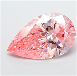 Picture of Lab Grown Diamond 4.08 Carats, Pear with  Cut, Fancy Intense Pink Color, VS1 Clarity and Certified by IGI