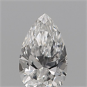 Natural Diamond 0.10 Carats, Pear with  Cut, E Color, VS2 Clarity and Certified by IGI