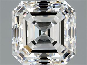 Picture of Natural Diamond 2.50 Carats, Asscher with  Cut, F Color, VVS1 Clarity and Certified by GIA