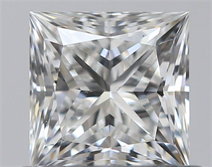 Picture of Natural Diamond 0.60 Carats, Princess with  Cut, G Color, VVS2 Clarity and Certified by GIA