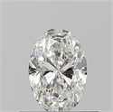 Natural Diamond 0.50 Carats, Oval with  Cut, H Color, SI2 Clarity and Certified by GIA