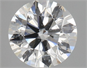 Natural Diamond 0.90 Carats, Round with Excellent Cut, I Color, SI2 Clarity and Certified by GIA