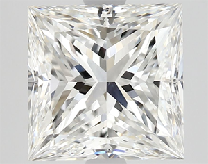 Picture of Natural Diamond 2.70 Carats, Princess with  Cut, F Color, VVS2 Clarity and Certified by GIA