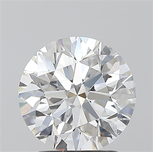 Picture of Natural Diamond 2.01 Carats, Round with Excellent Cut, E Color, VS2 Clarity and Certified by GIA