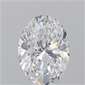 Natural Diamond 1.01 Carats, Oval with  Cut, D Color, VS2 Clarity and Certified by GIA